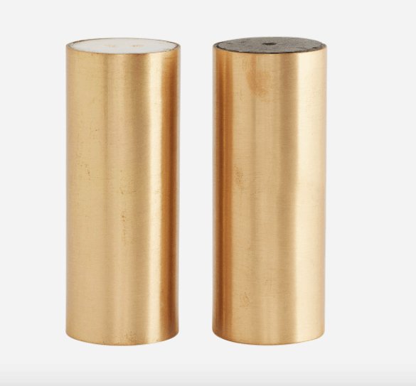 Salt- og peber sæt - Messing og marmor - VIAMAJA.DK