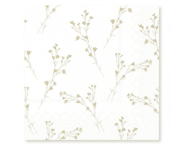 Serviet m. blomster - Honning - VIAMAJA.DK