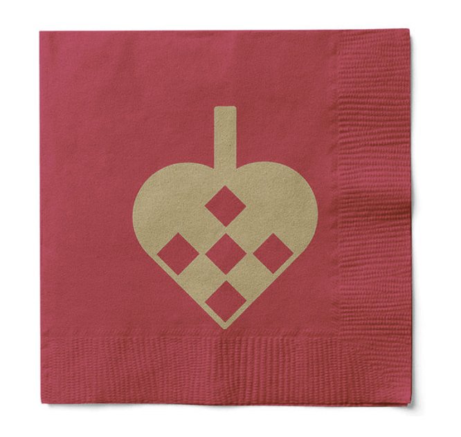 Servietter 20 stk – Rød Julehjerte Nostalgi - VIAMAJA.DK