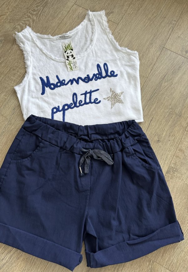 Shorts med stretch - Navy - VIAMAJA.DK