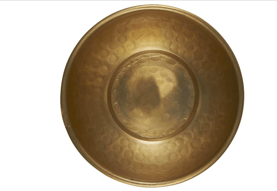 Skål m/hamret mønster - messingfinish - VIAMAJA.DK