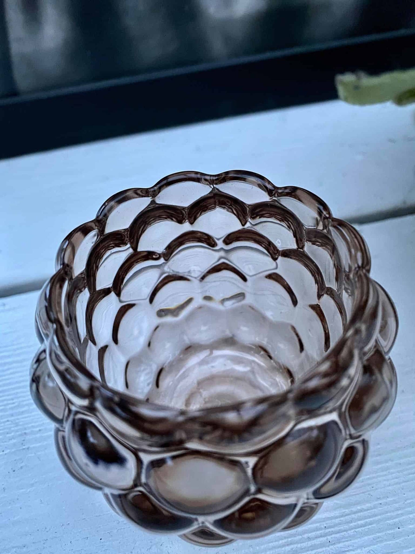 Smuk lille fyrfadsstage med bobler - Brun - VIAMAJA.DK