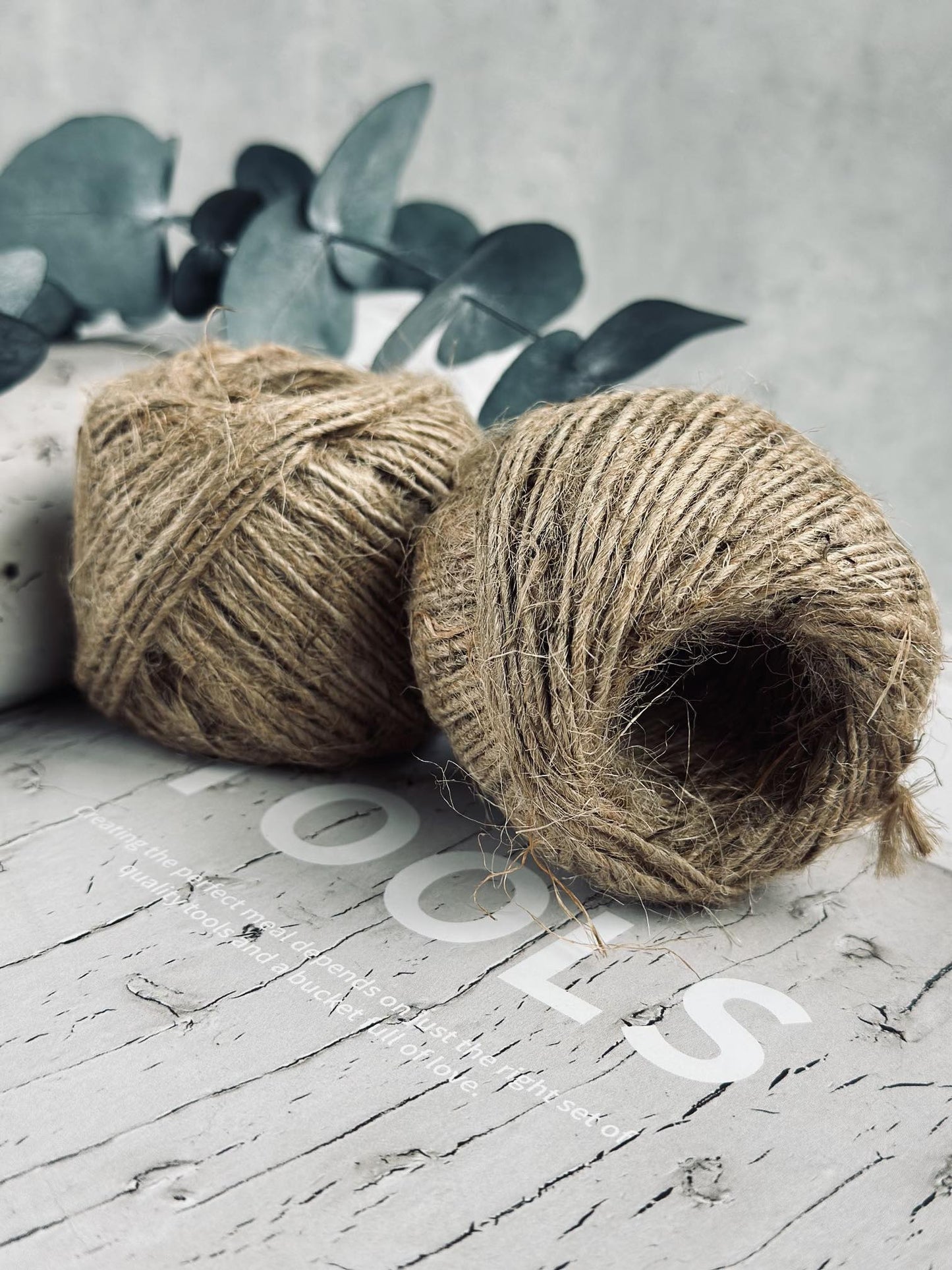 Snor til dekoration , 2 stk brun jute - VIAMAJA.DK