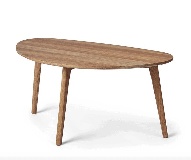 Sofabord - Bønneformet Eg - VIAMAJA.DK