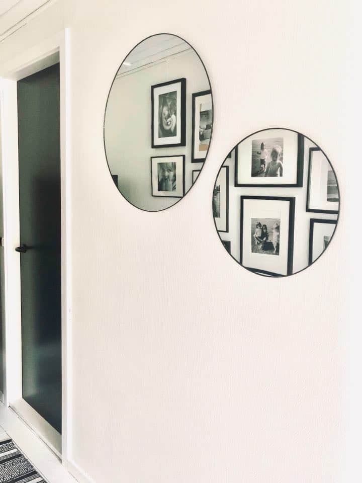 Spejl med sort ramme - Ø60 - VIAMAJA