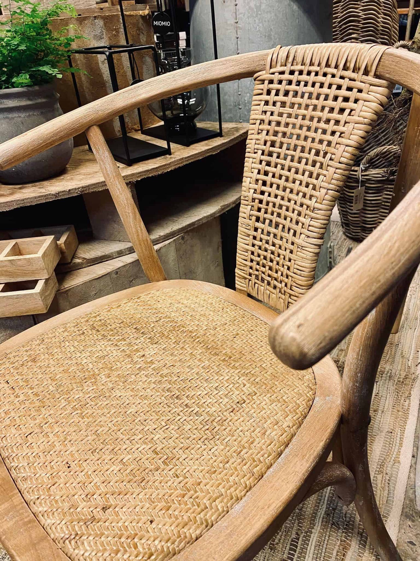 Spisebordsstol med fransk flet - 4stk - VIAMAJA.DK