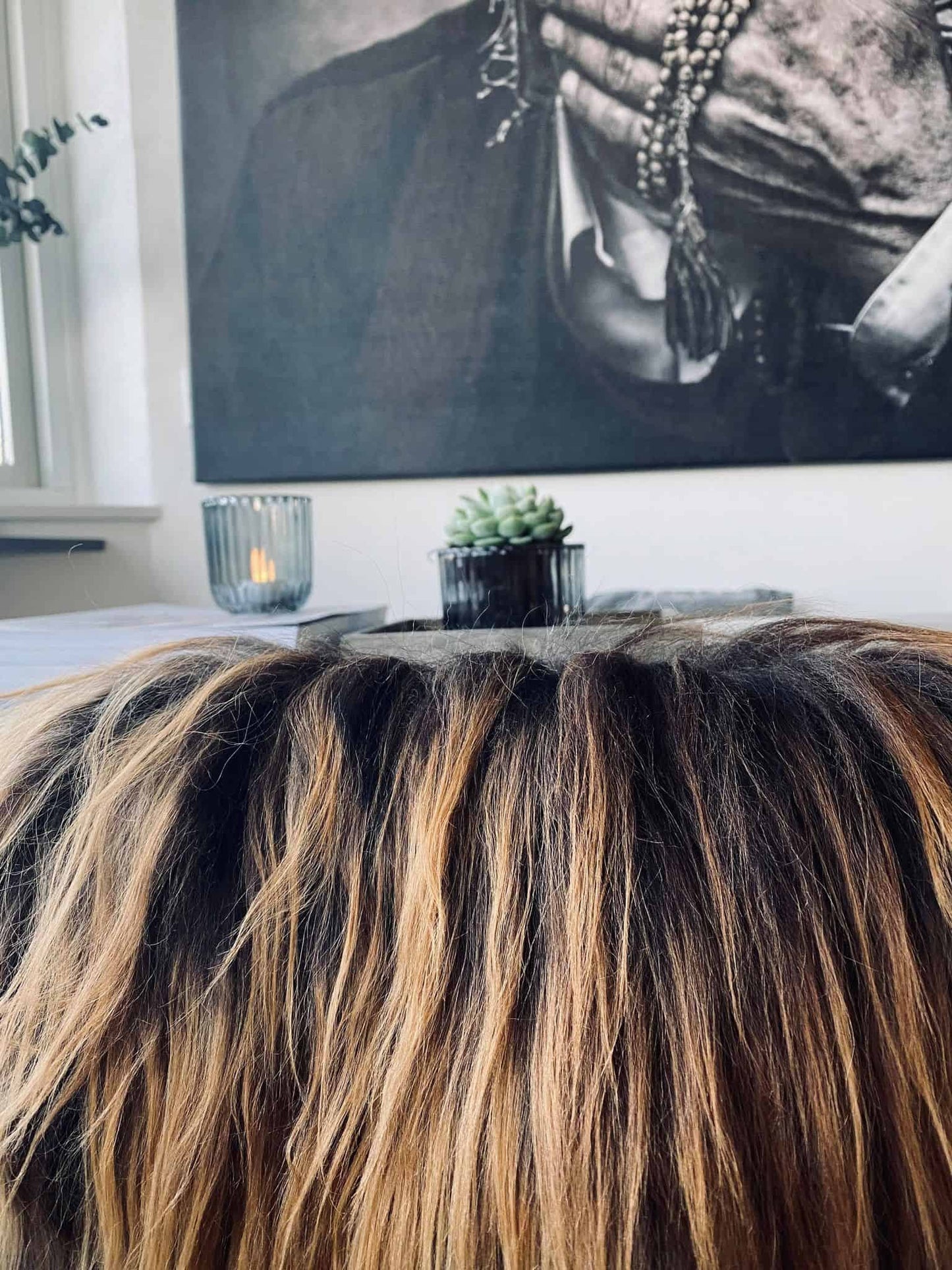 Stor Glas fyrfadsstage - Høj Røgfarvet - VIAMAJA.DK