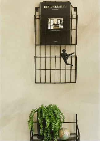 Stor Magasinholder i sort metal - VIAMAJA.DK