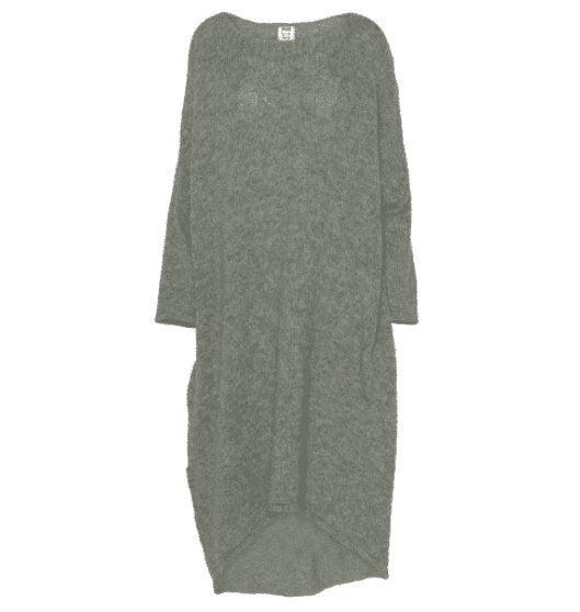 Strik kjole Cozy - Dusty green - Onesize - VIAMAJA.DK