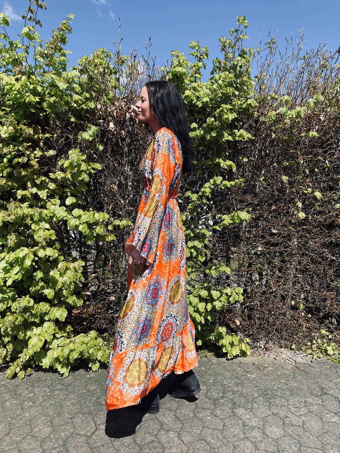 Summerdress Orange - S/M - VIAMAJA.DK