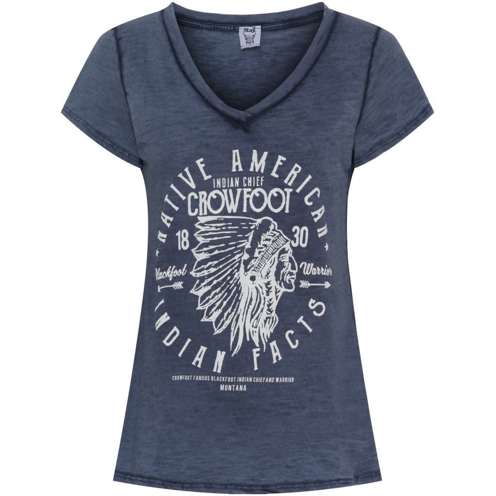 T - shirt Crawfoot – Navy - VIAMAJA.DK