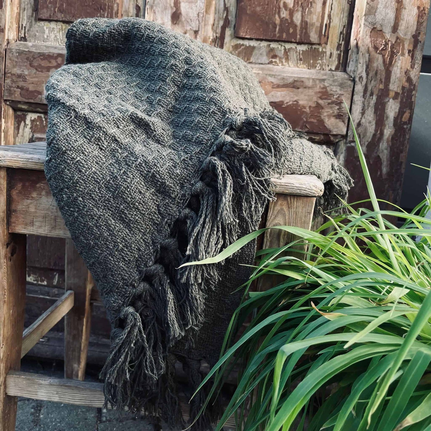 Tæppe i genanvendt bomuld - Salvie - VIAMAJA.DK