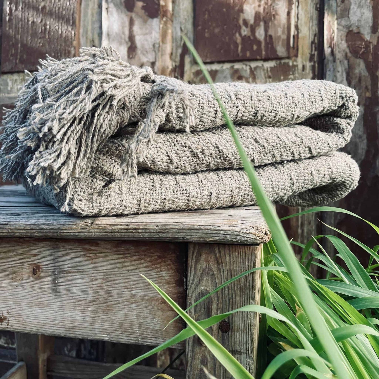 Tæppe i genanvendt bomuld – Sand - VIAMAJA.DK