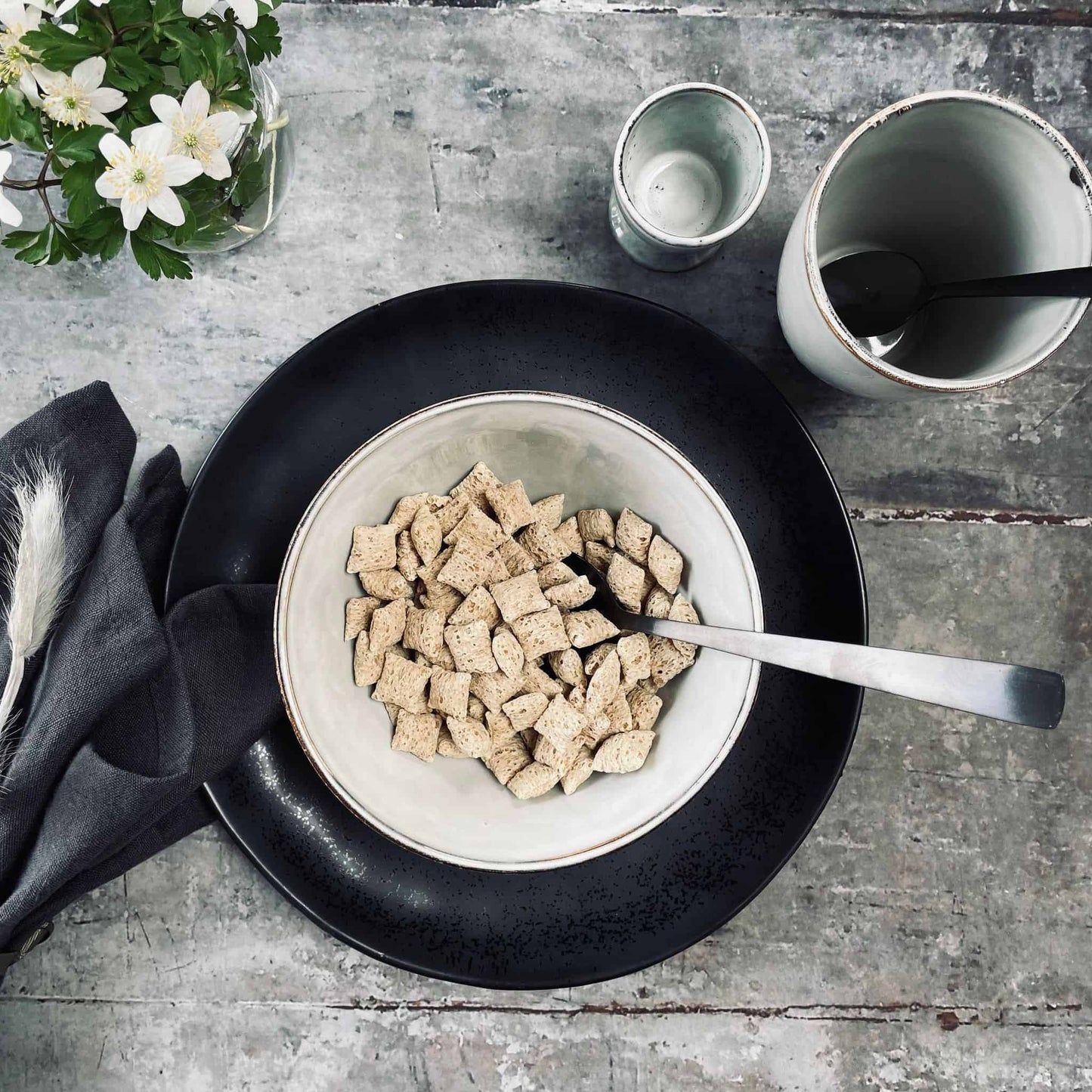 Tallerken Ø25 - Stentøj - Mat sort - VIAMAJA.DK