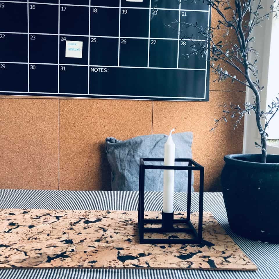 Tapas kork underlag / dækkeserviet - Sort - VIAMAJA.DK