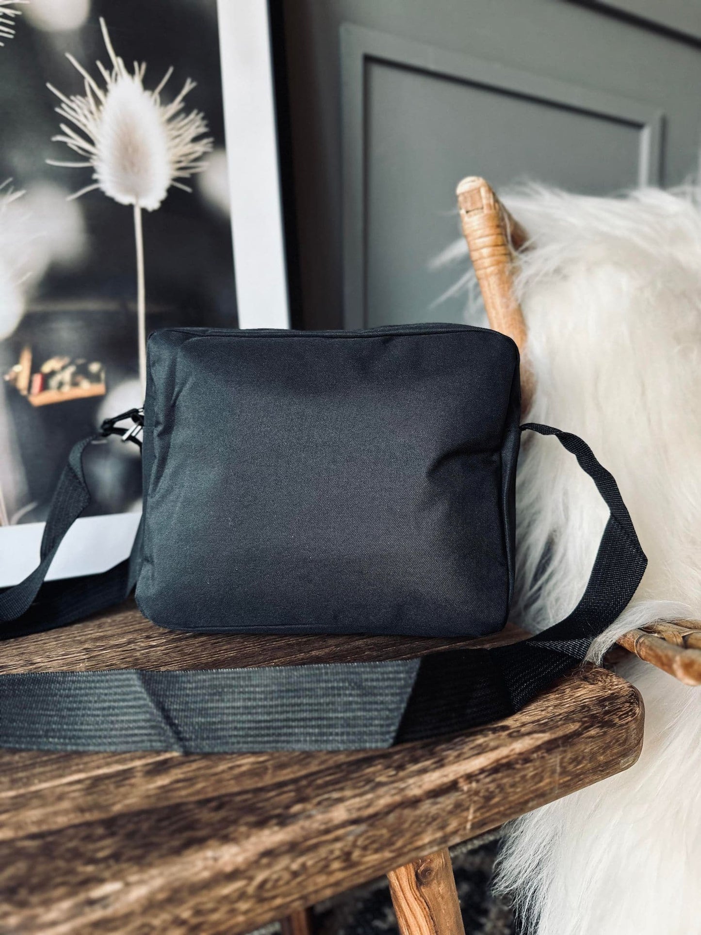 Taske crossbody i sort nylon – Unisex - VIAMAJA.DK