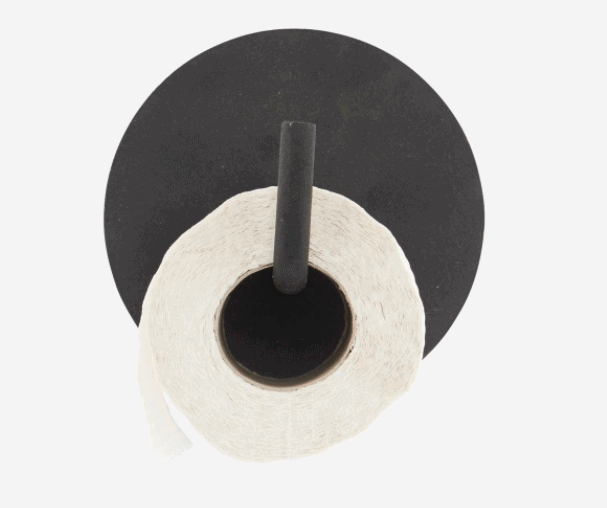 Toiletrulleholder i sort aluminium - VIAMAJA