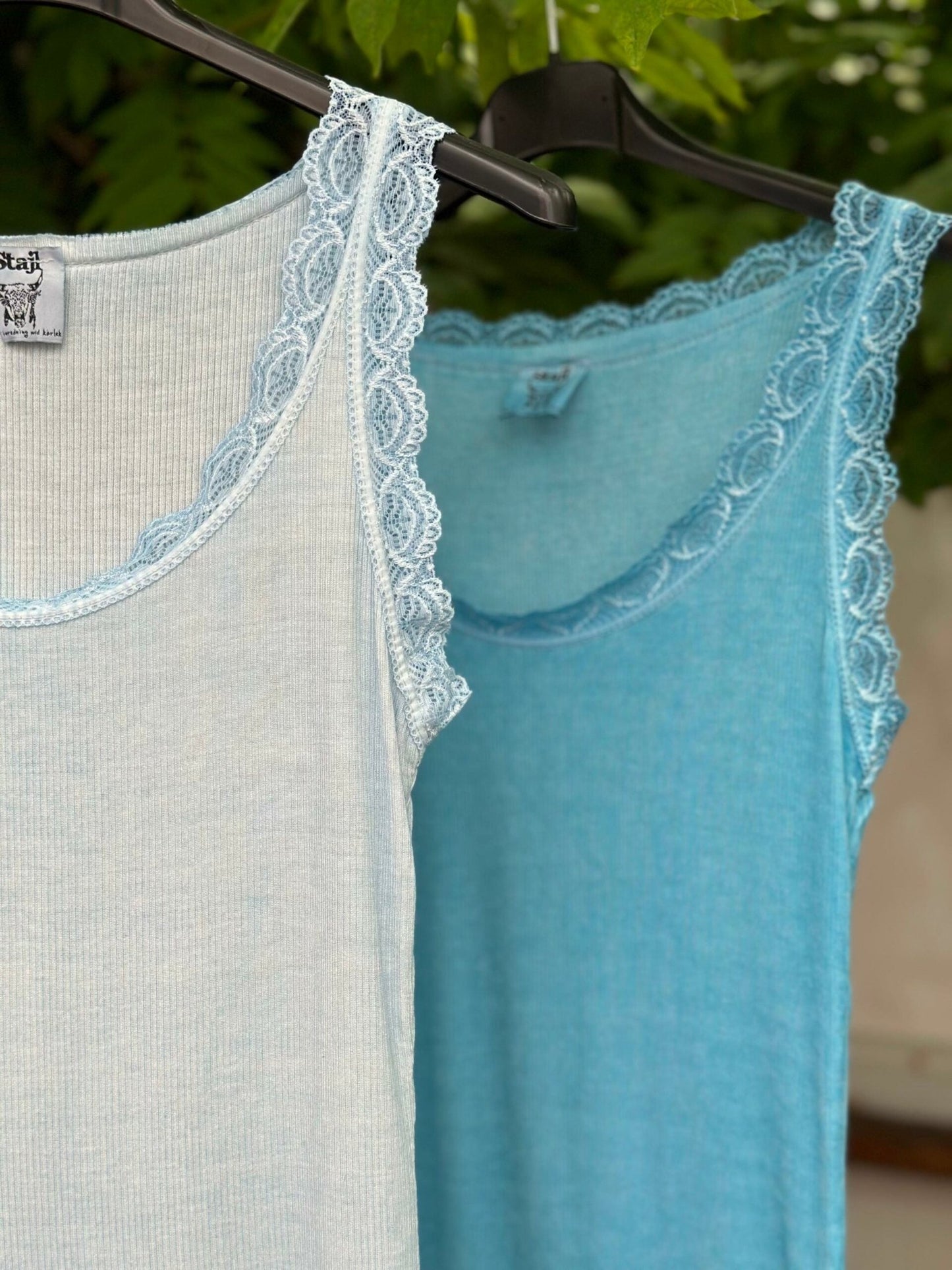 Top med blonde - Daily Turkis blue - VIAMAJA.DK