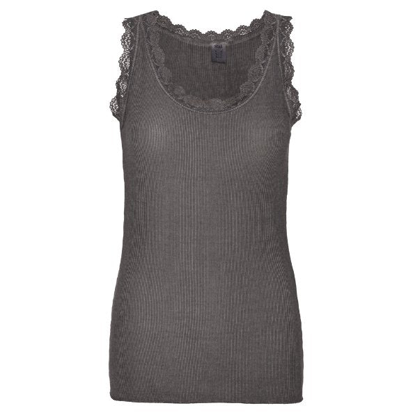 Top med blonde – Dark grey - VIAMAJA.DK