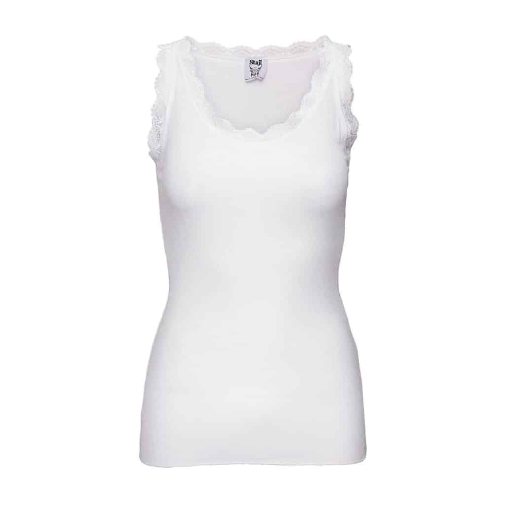 Top med blonde – Hvid L/XL - VIAMAJA.DK