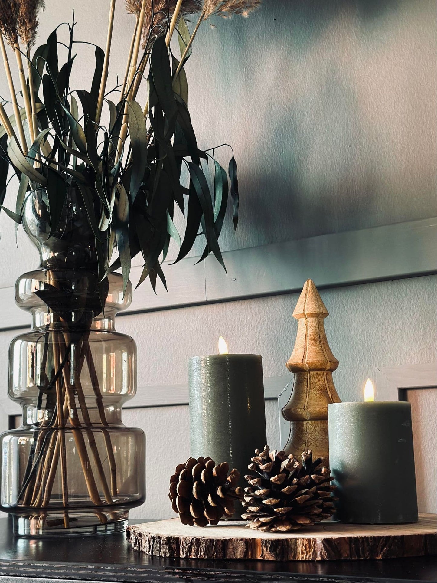 Træskive m. Bark Akacia træ - VIAMAJA.DK