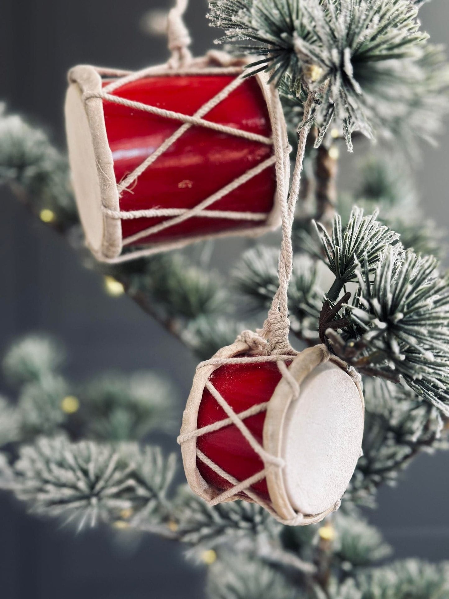 Tromme med skind – Nostalgi Rød 5 cm - VIAMAJA.DK