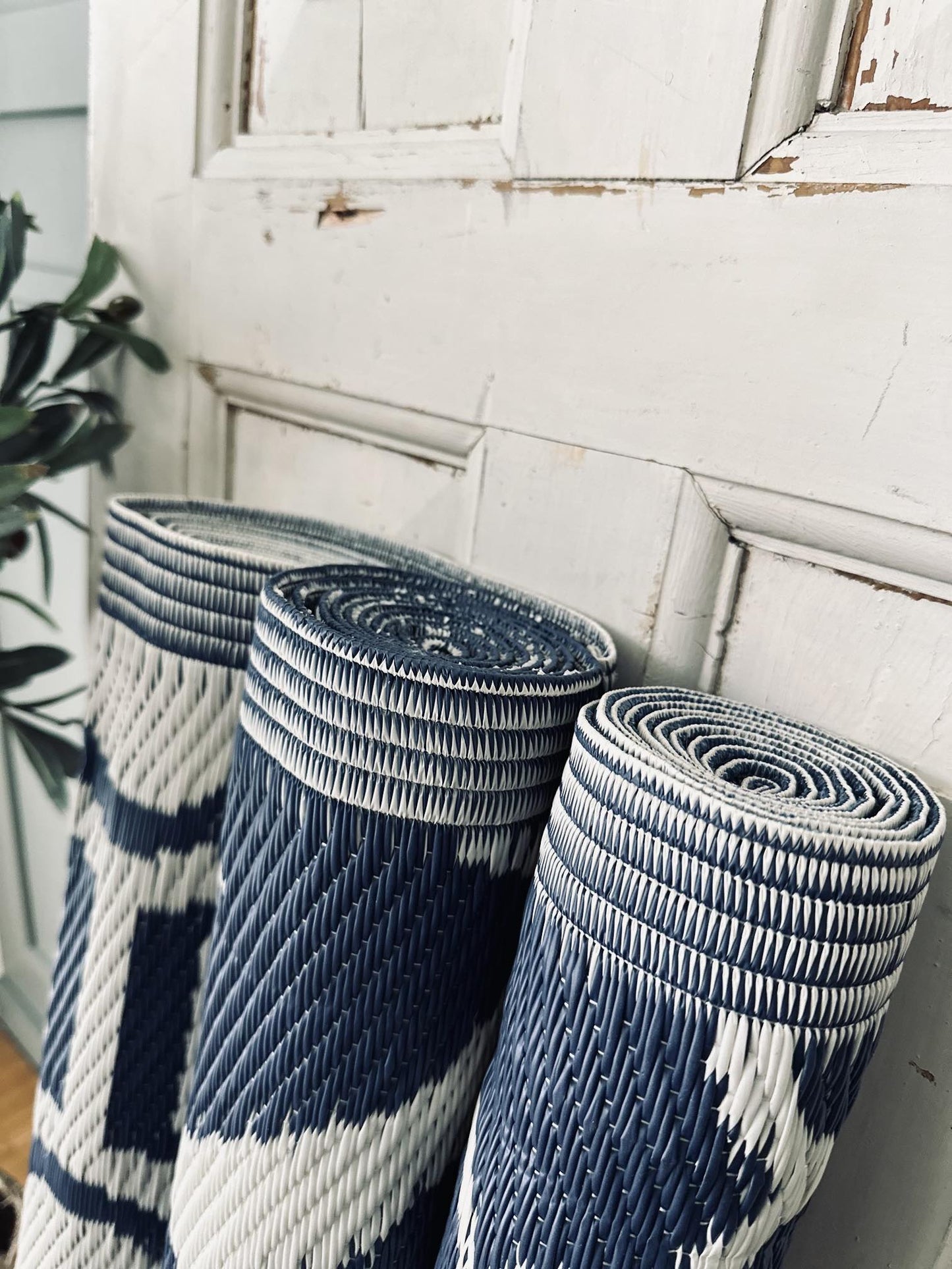 Udendørstæppe 90×180 cm- Blue mix - VIAMAJA.DK