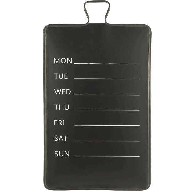 Ugekalender sort metal - VIAMAJA.DK