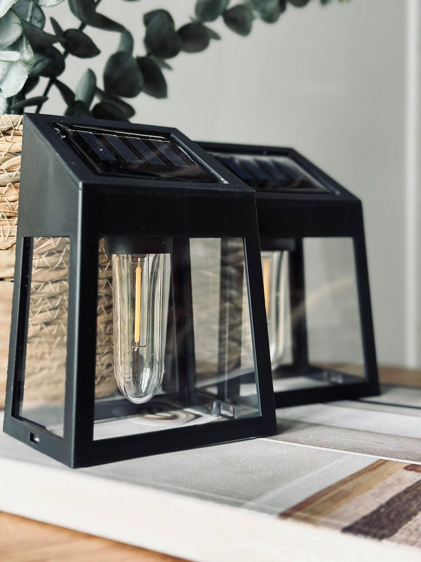 Væglampe med solceller , pakke med 2 stk - VIAMAJA.DK