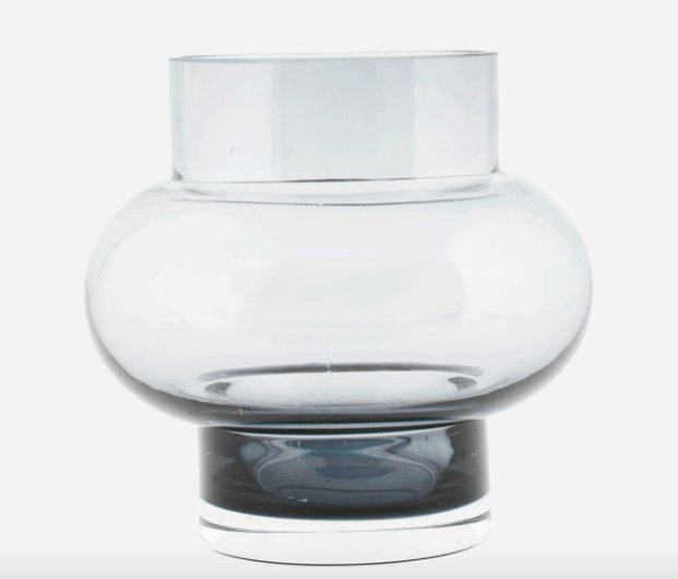 Vase, Forms Low, Røgfarvet glas - VIAMAJA.DK