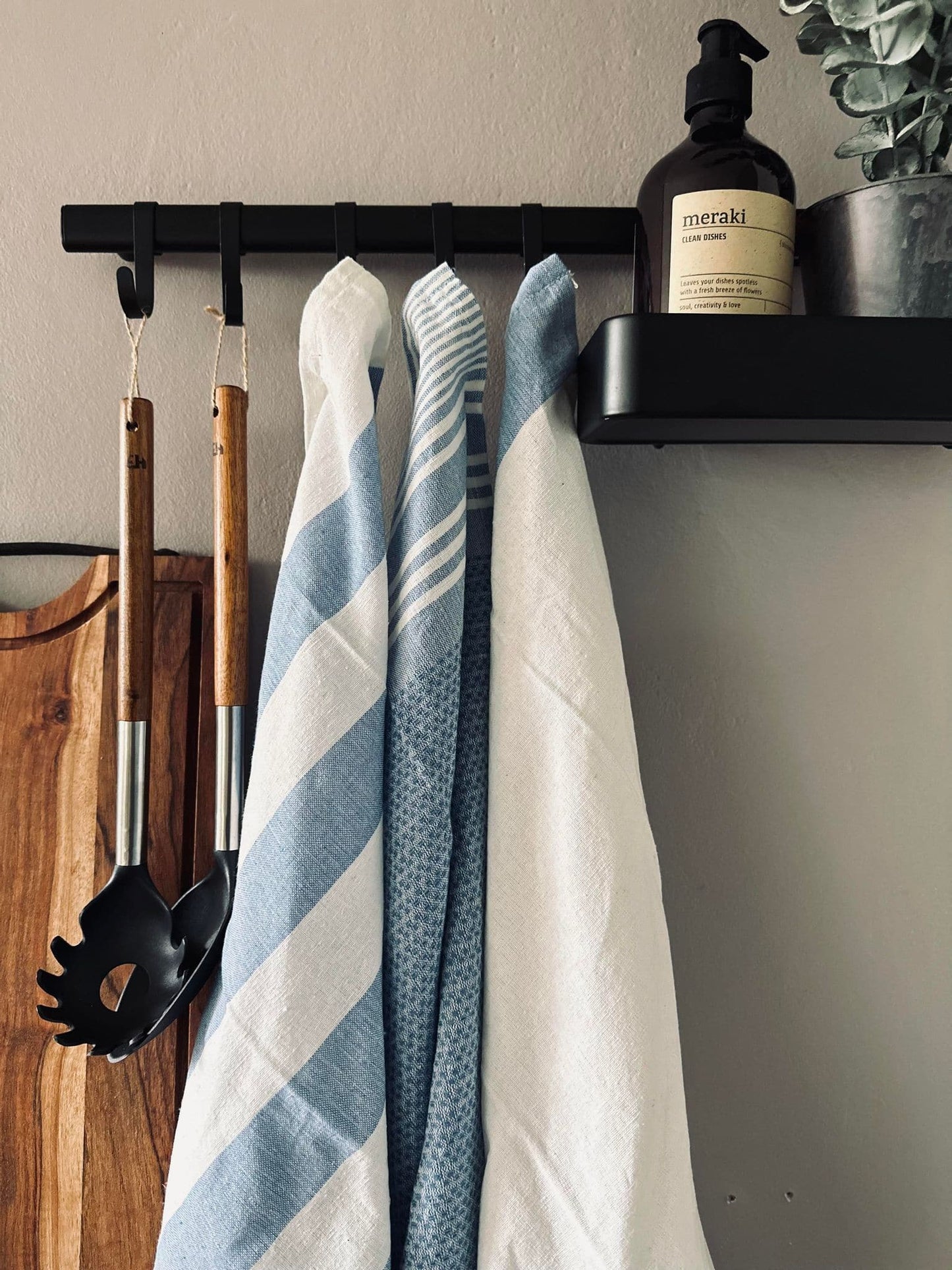 Viskestykker 3 stk - Color mix Blå Øko - tex - VIAMAJA.DK