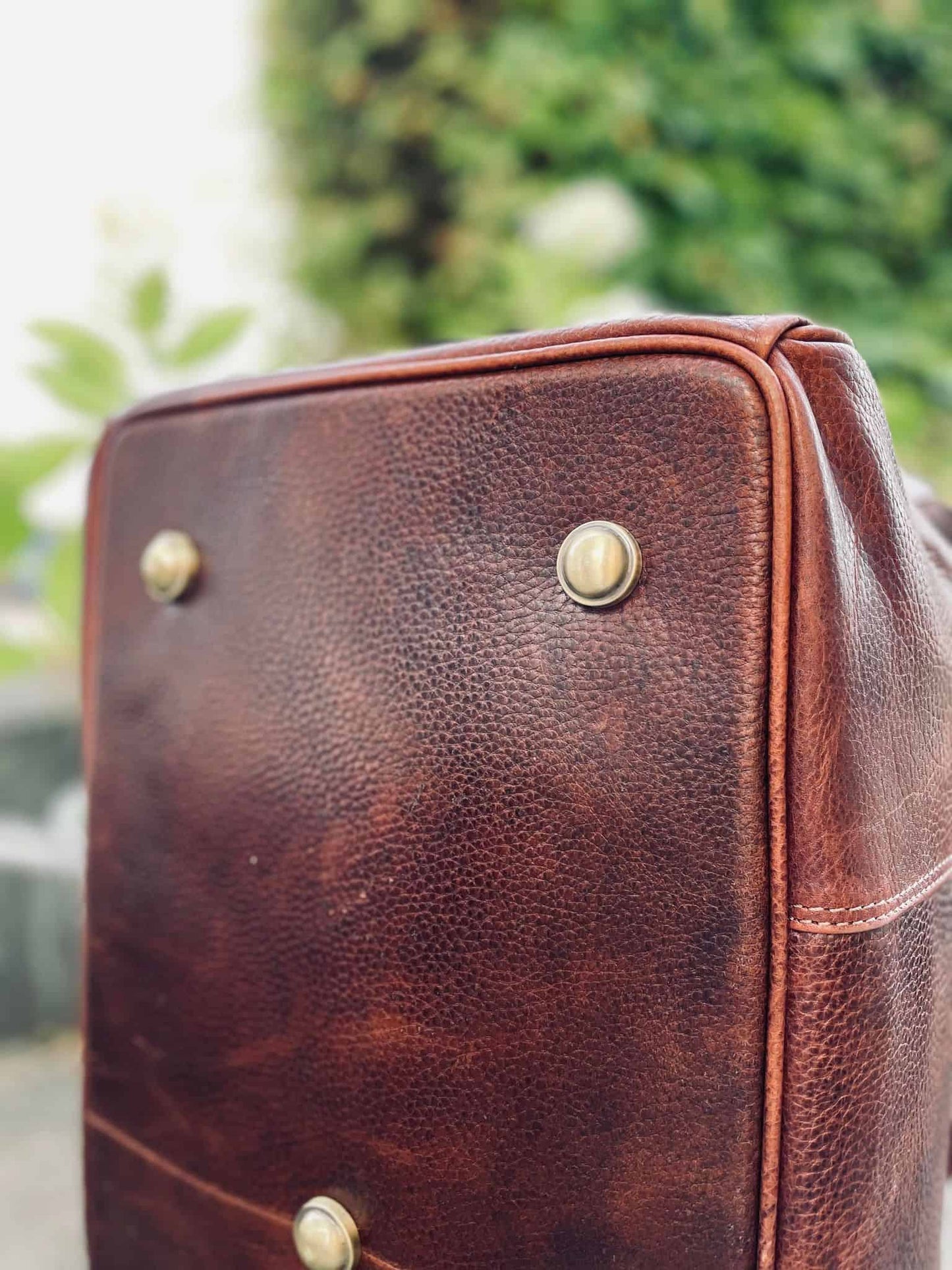 Weekendtaske Deluxe - Vintage cognac - VIAMAJA.DK