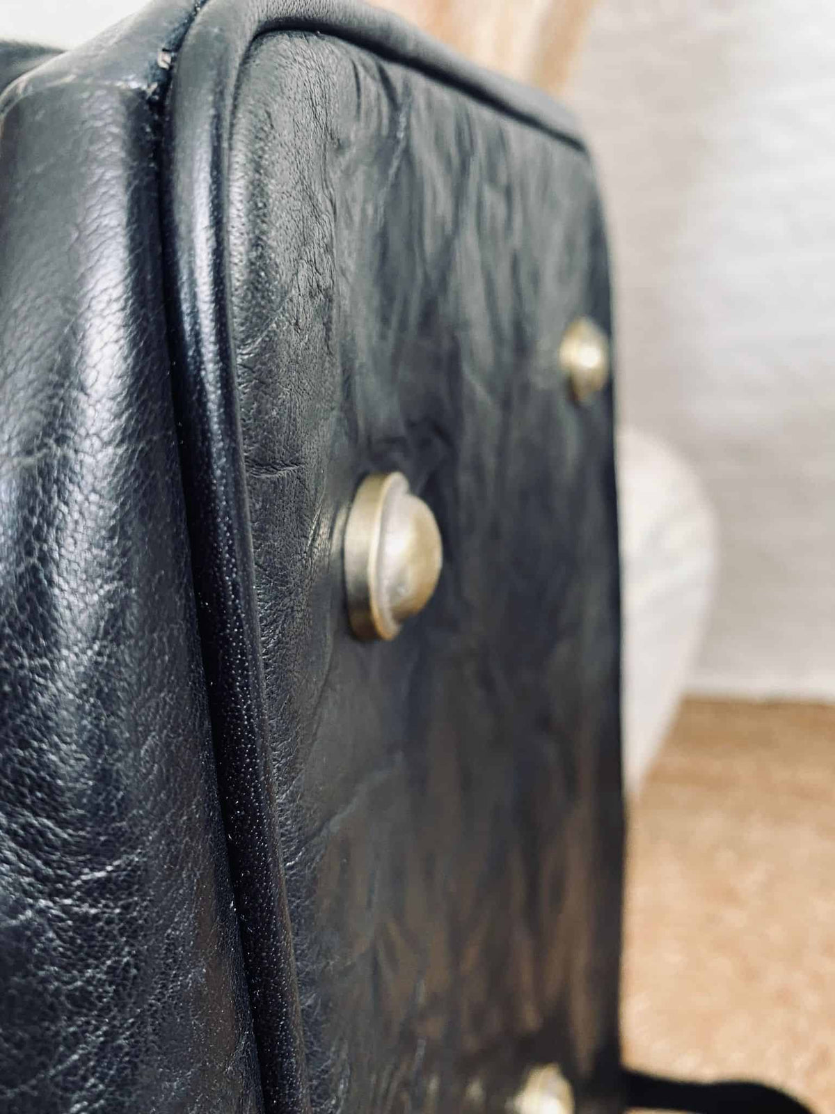 Weekendtaske Holdall sort skind - VIAMAJA.DK