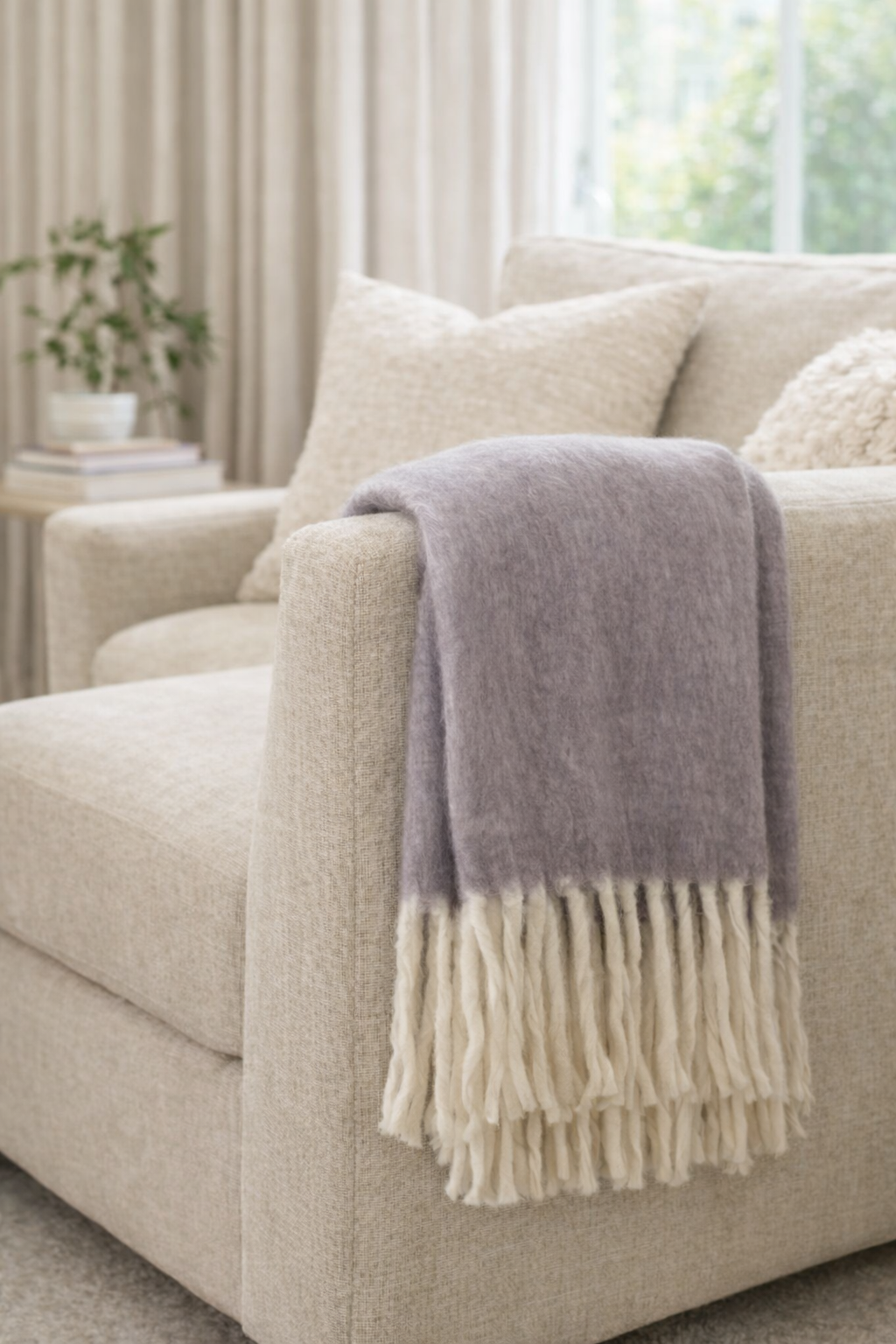 Lækker varm plaid – Lavendel