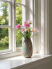 Vase Flower print 25 cm - Grøn
