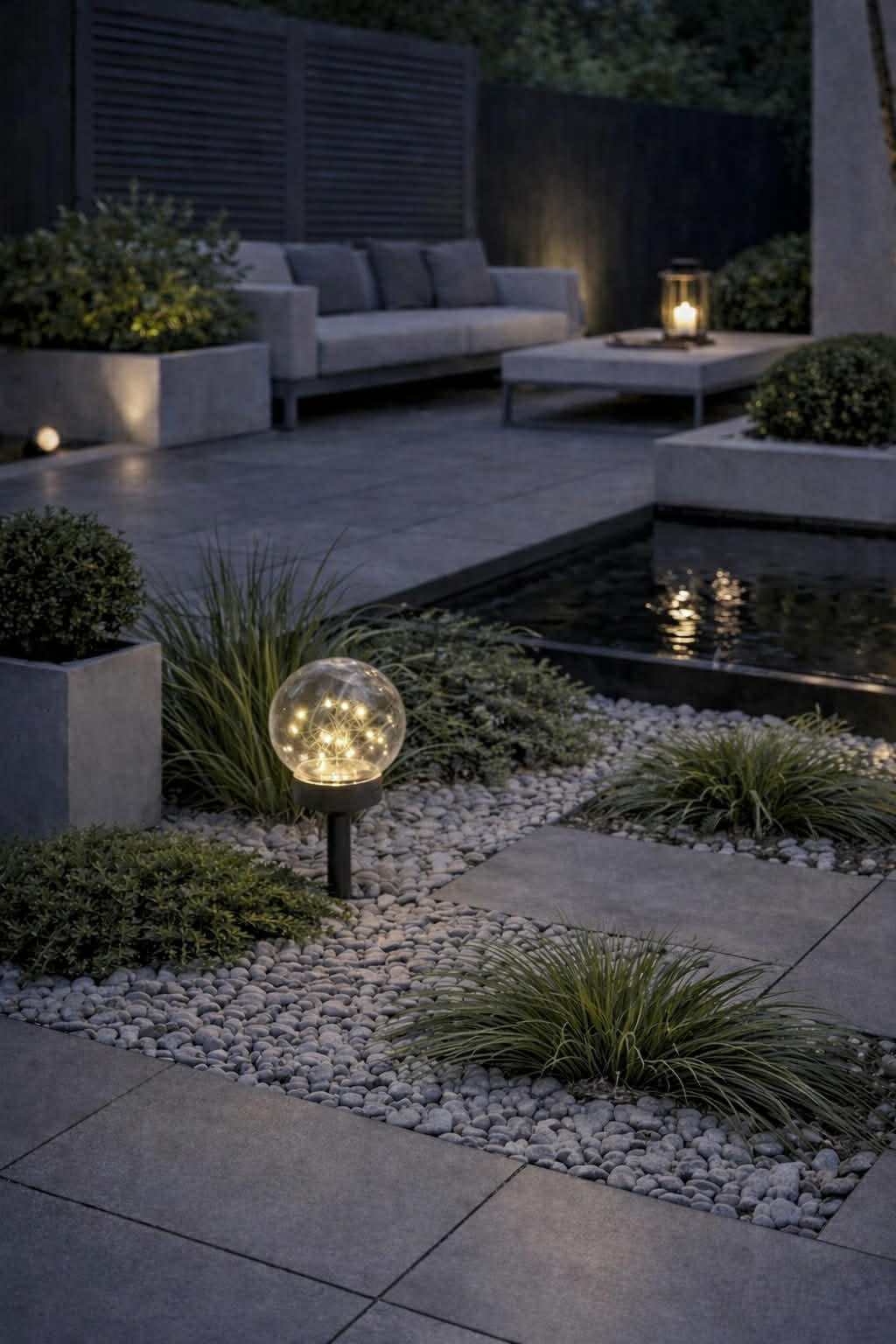 Kugle med 20 led lys – Solar