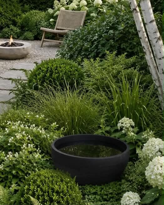Spejlbassin black garden