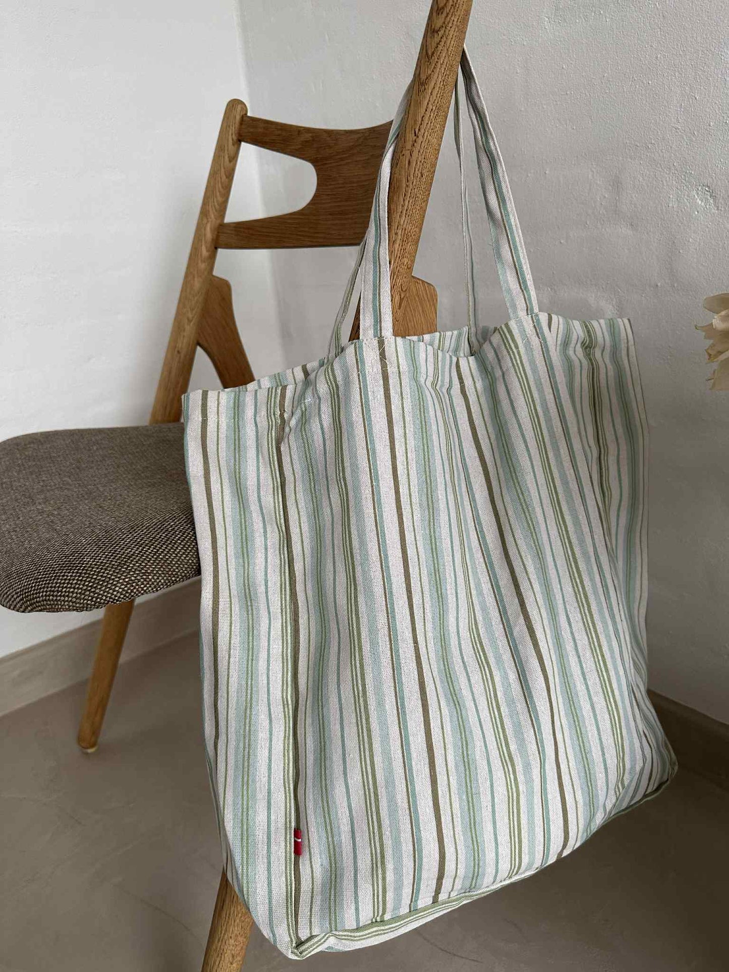 Shopper Stribet grøn