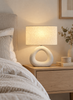 Bordlampe STONEWARE - Lys Natur