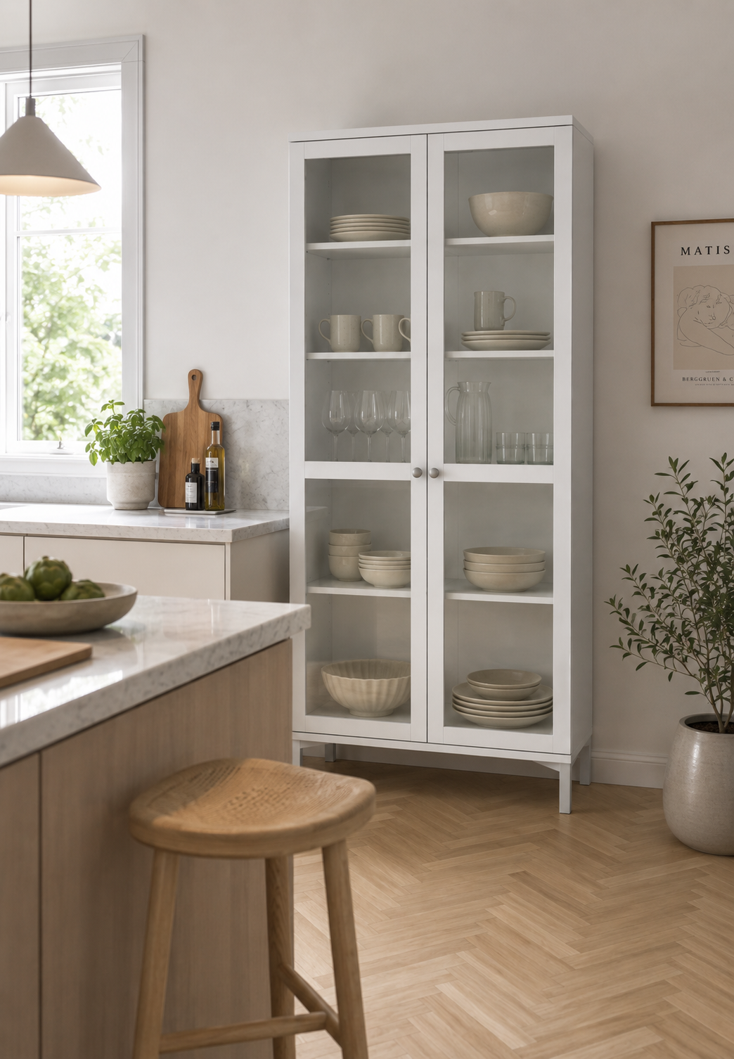 Vitrineskab Classy white