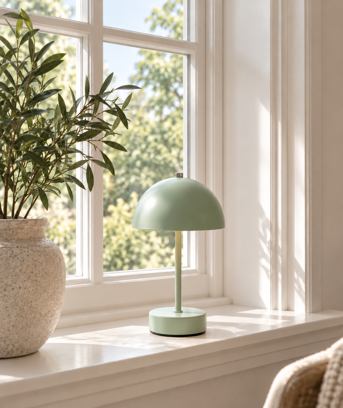 Bordlampe med touch - Grøn
