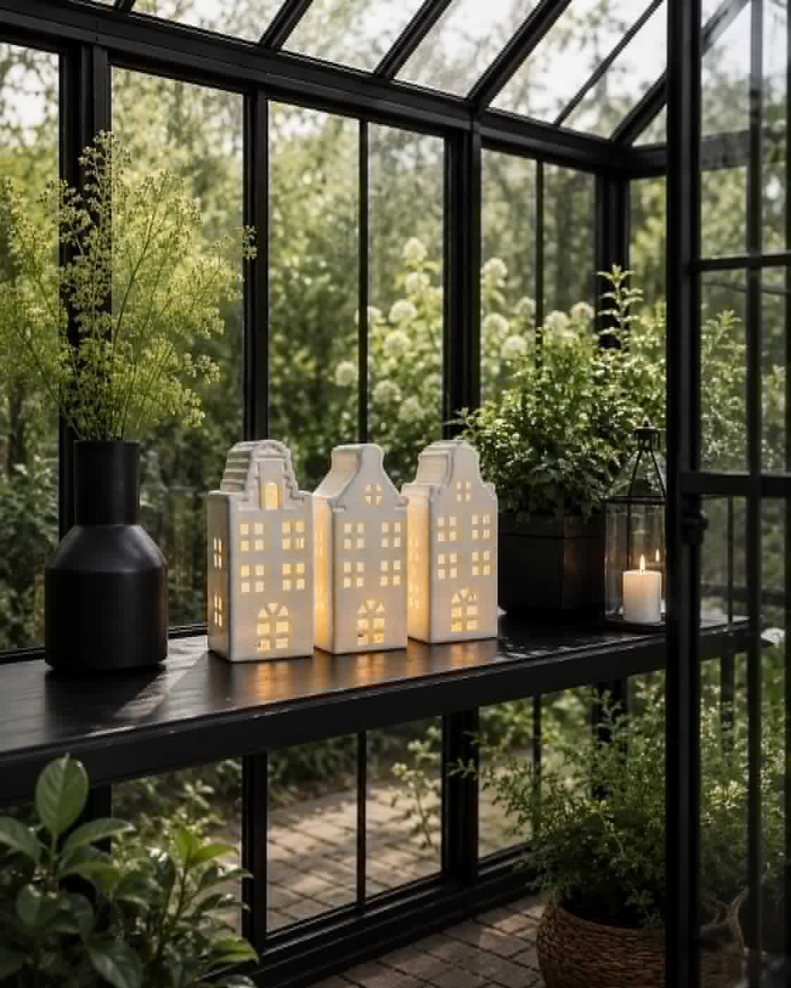 Lyshus med led  - WHITE MIX