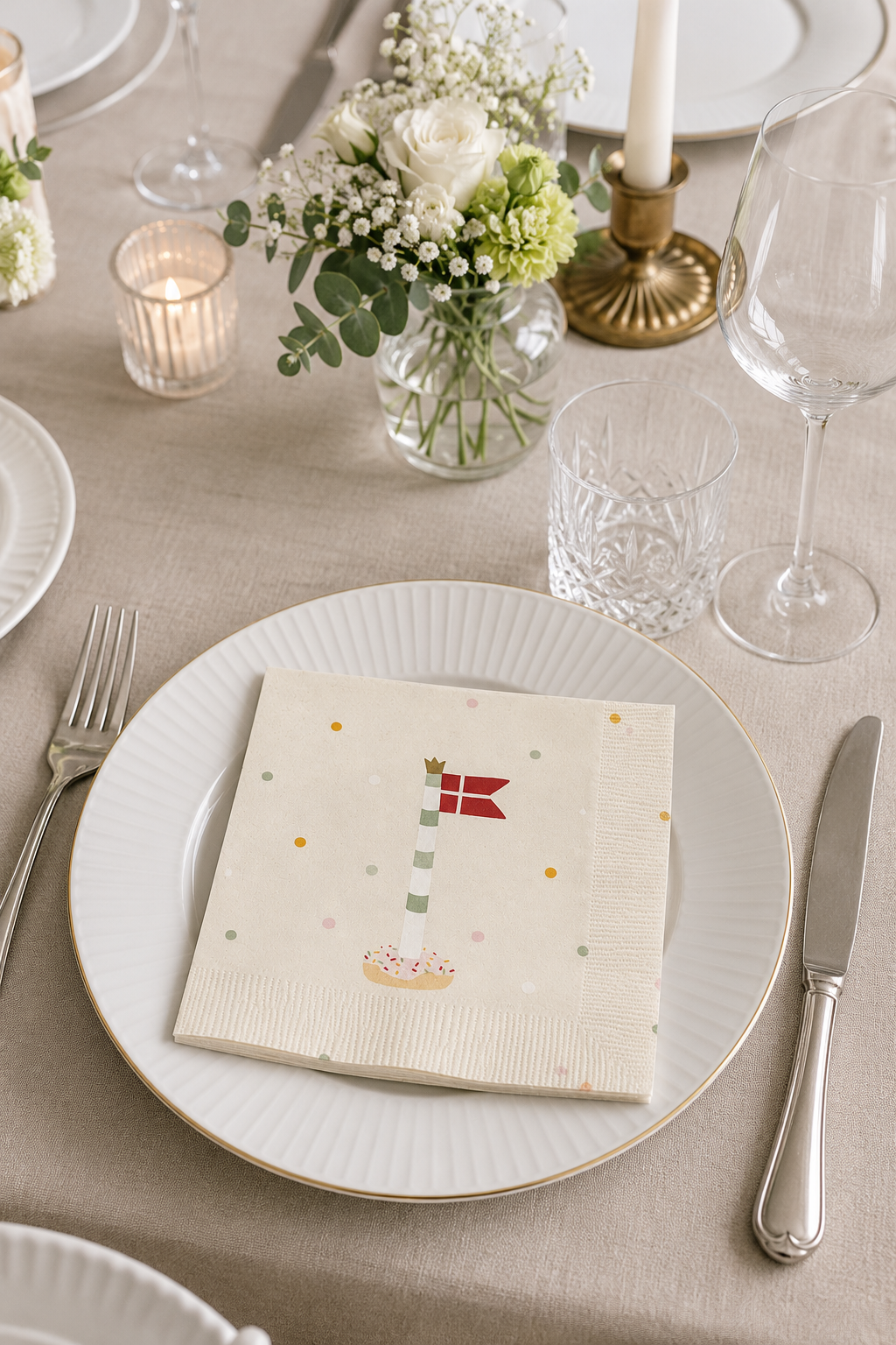 Servietter med flag - 20 stk