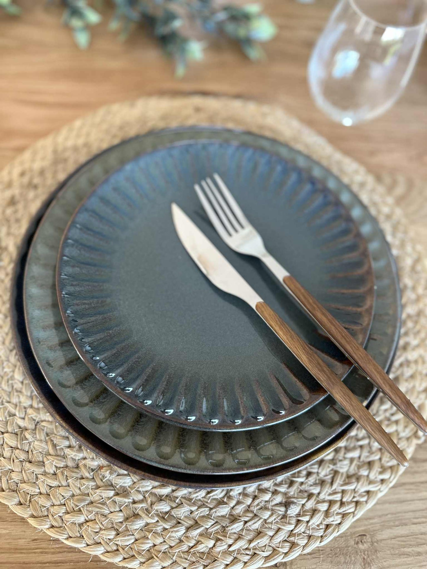 Tallerken VIGA Grå / brun - Flere størrelser