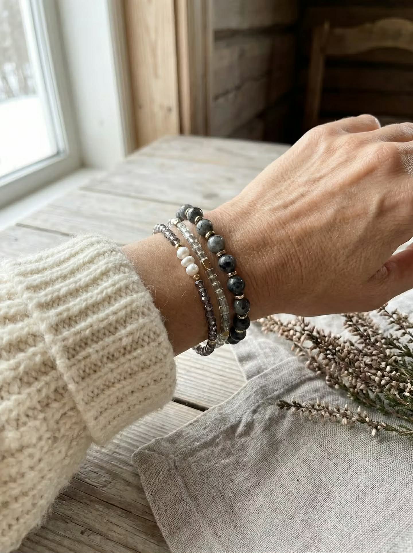 Armbånd GISELE grey – Sæt med 3 stk