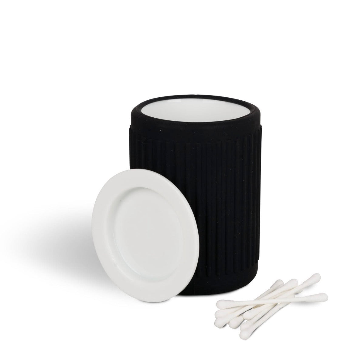 Opbevaringskrukke Daily Soft – Hvid/Sort Porcelæn
