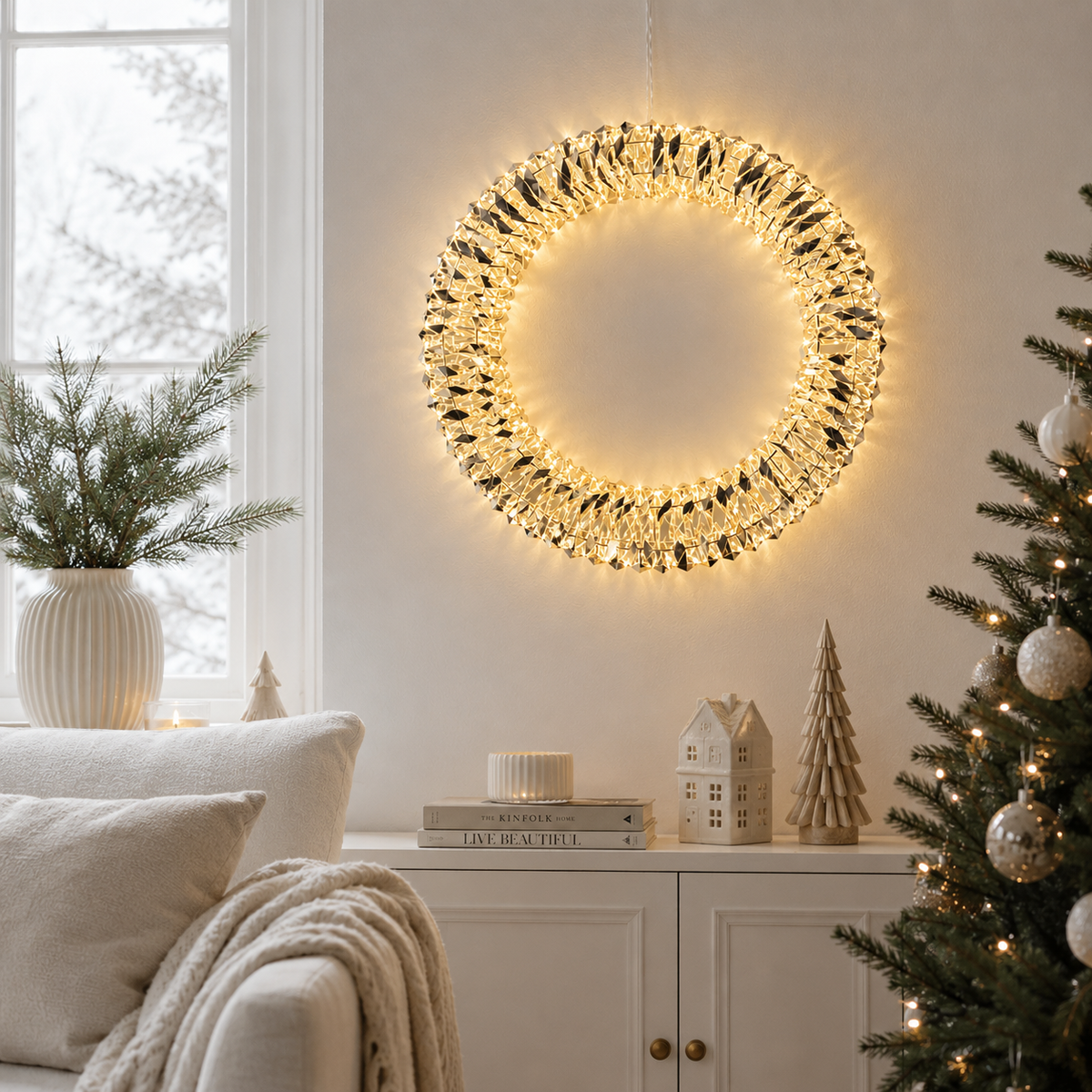 Krans med 720 mikro Led lys - 50cm