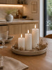 LED Bloklys / Hvid – 3 stk med fjernbetjening