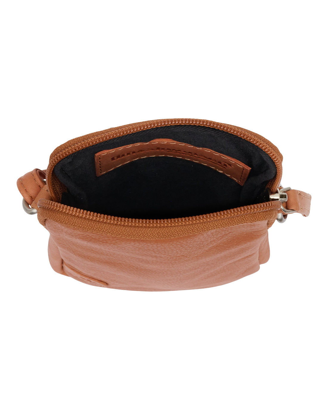 Mobiltaske Misse - Cognac / silver