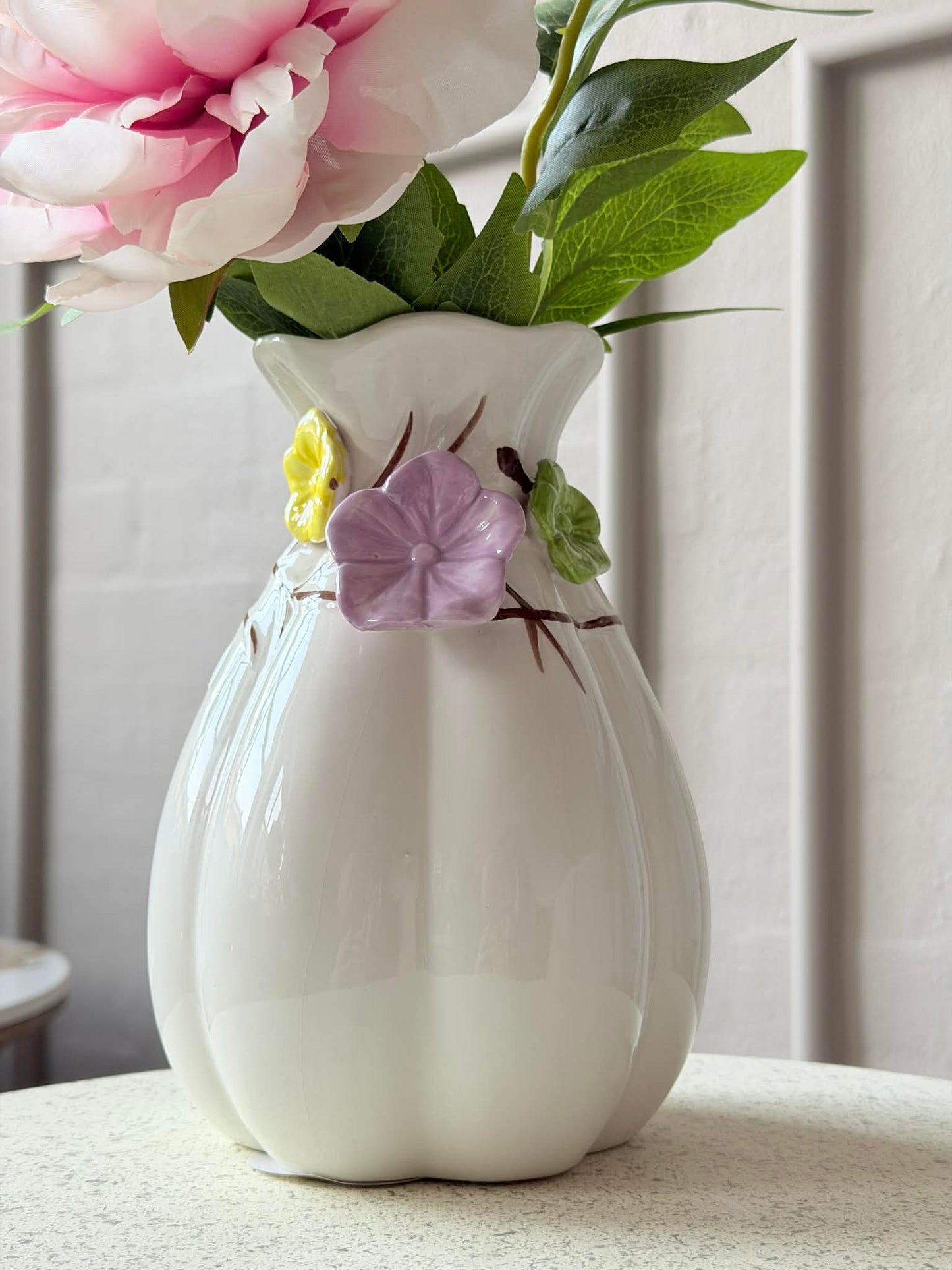 Vase med deko - Hvid eller Grøn